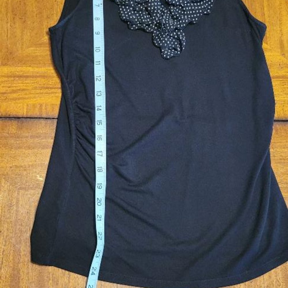 WHBM Dressy Black Tank with Ruffle Front - Picture 9 of 10